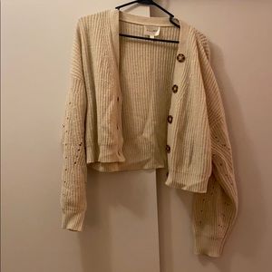 Crop Button Down Sweater